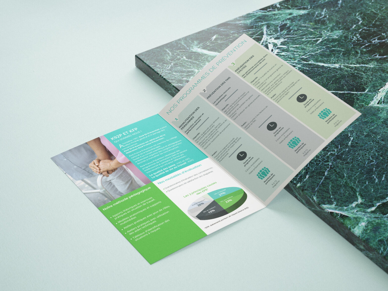 plaquette kinésithérapeutes intérieur Katell communication graphiste