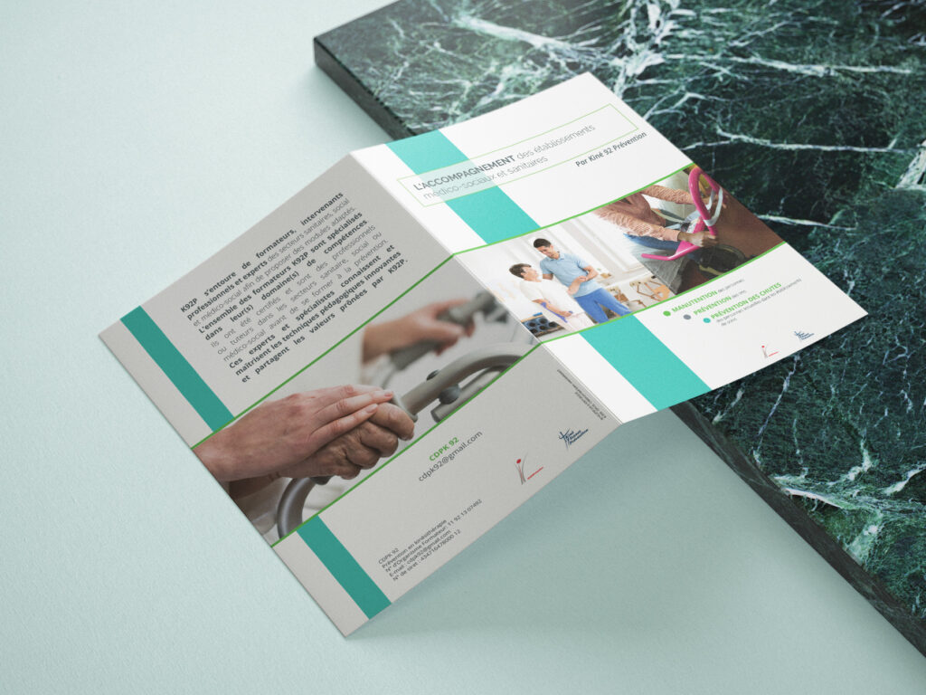 plaquette kinésithérapeutes couverture Katell communication graphiste